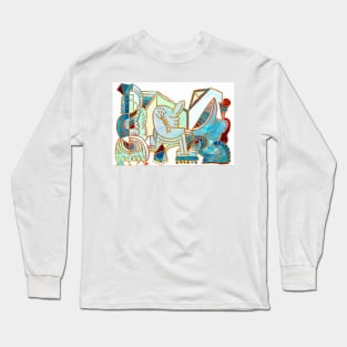 abstract cubism Long Sleeve T-Shirt